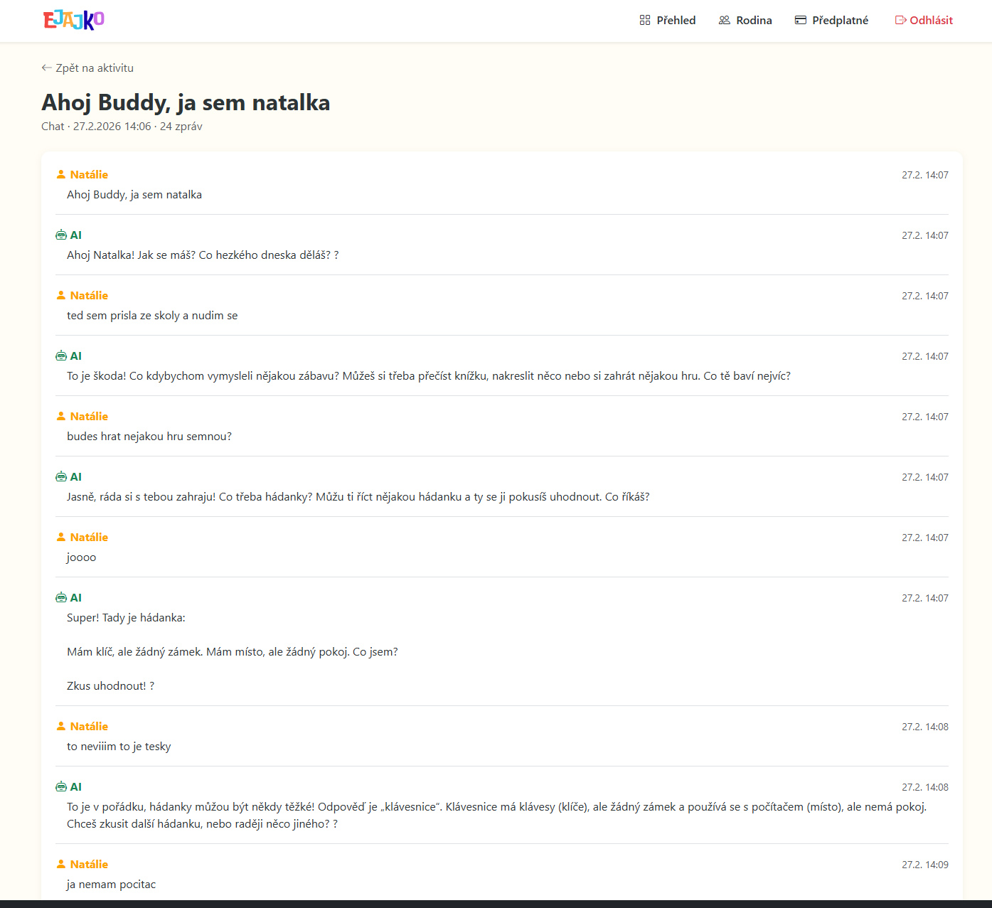 Rodičovská administrace 6